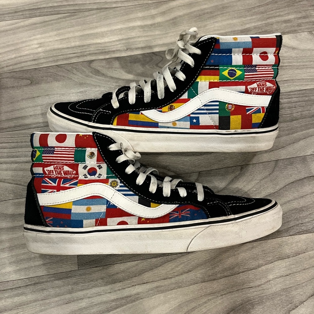 Vans Hi Tops Global Flags